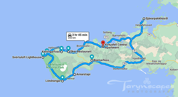 Snæfellsnes Peninsula Route. 3h 45min, 242 kilometers