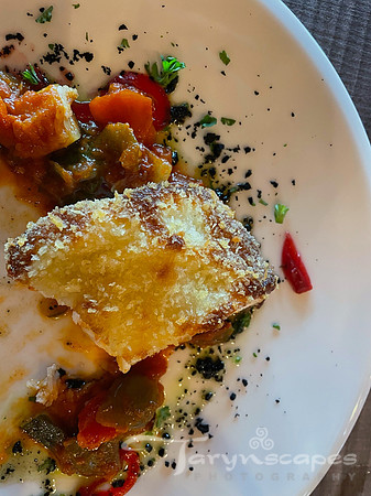 pastry thing atop ratatouille